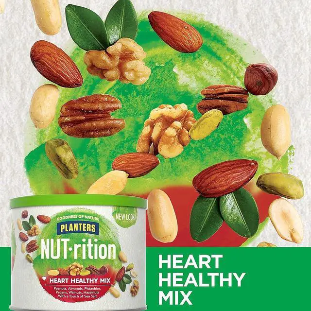 Alt view image 2 of 7 - Kraft Planters Heart Healthy Mix Assorted Nuts 9.75oz. Green 05957