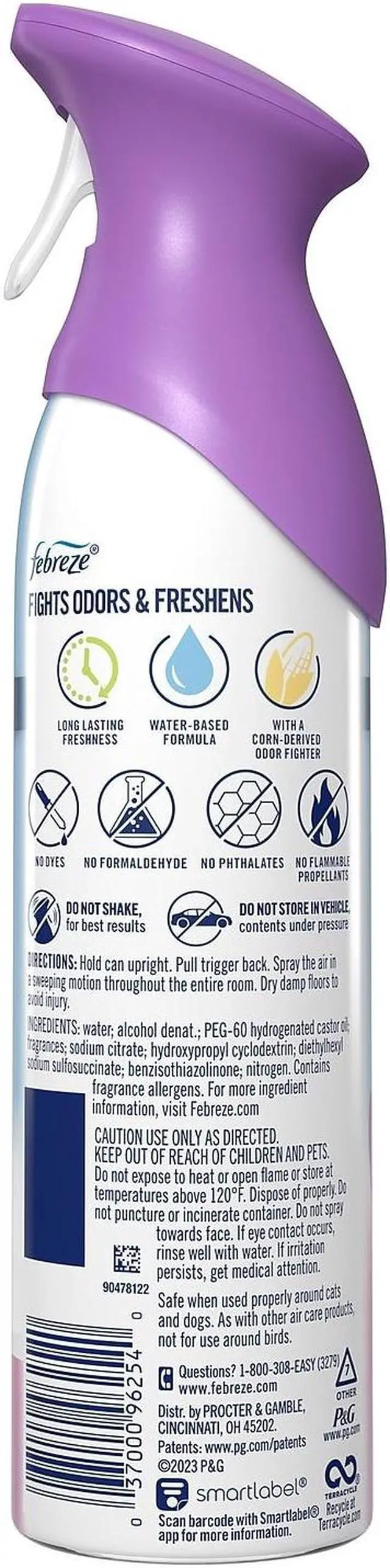 Alt view image 7 of 7 - Febreze AIR Spring & Renewal 8.8 oz Aerosol 96254EA