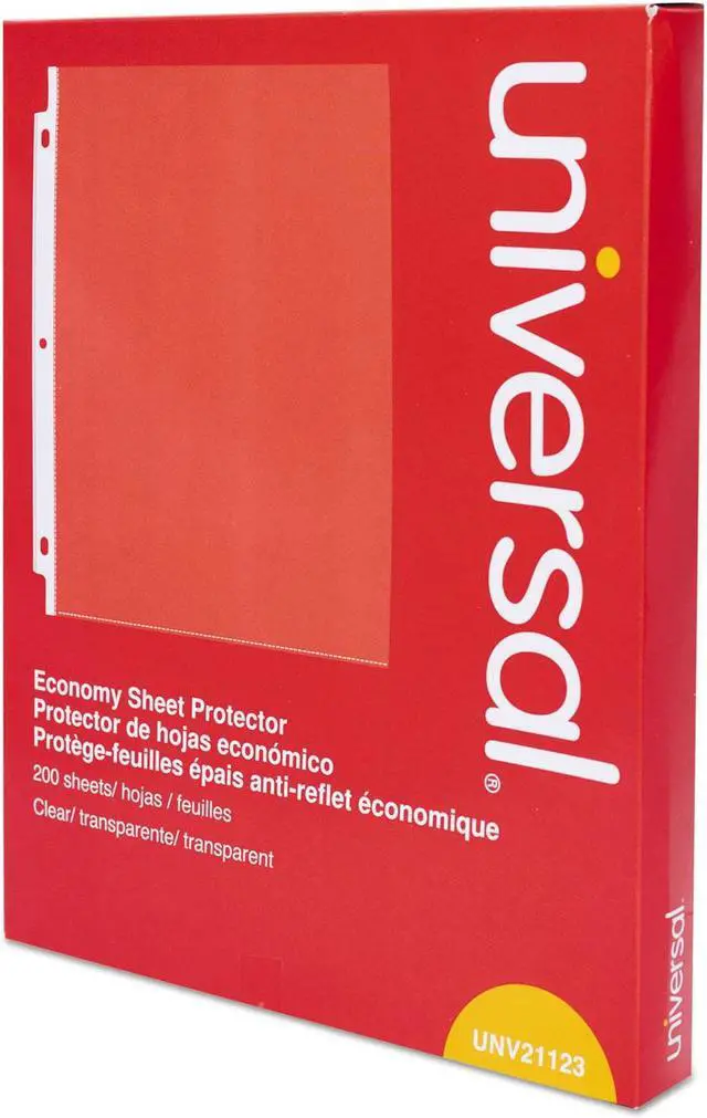 Alt view image 4 of 8 - UNIVERSAL Standard Sheet Protector Economy 8 1/2 x 11 Clear 200/Box 21123