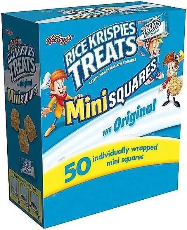Alt view image 3 of 5 - Kellogg's Rice krispies Treats Orig Mini Squares 50/BX Blue 12346