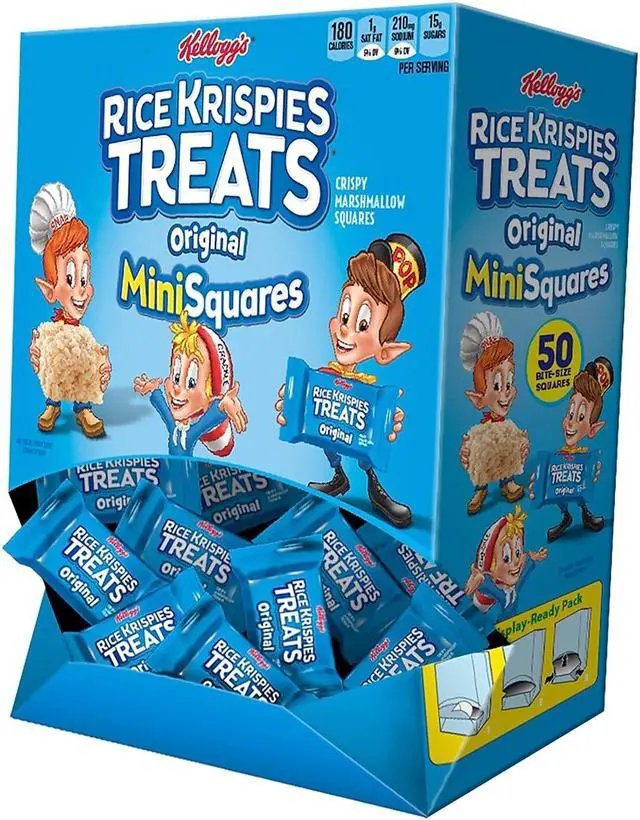 Alt view image 2 of 5 - Kellogg's Rice krispies Treats Orig Mini Squares 50/BX Blue 12346