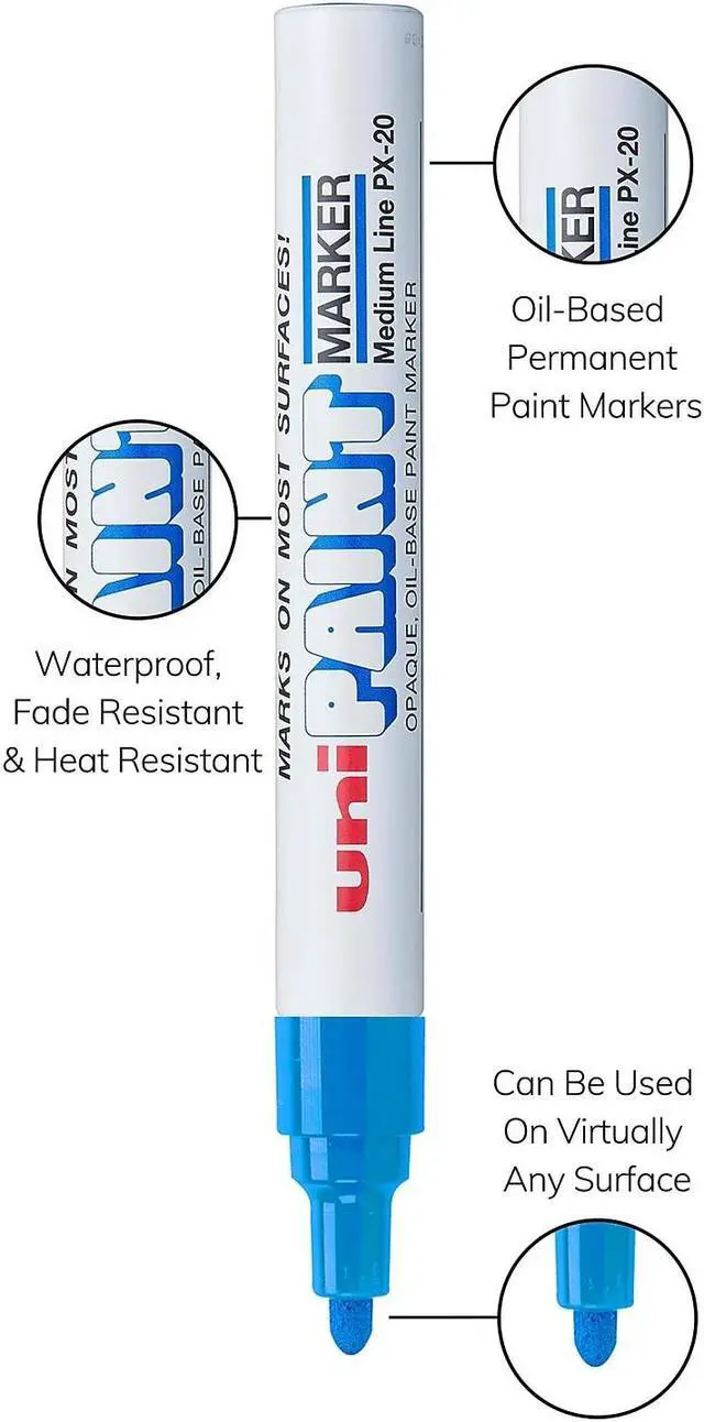 Alt view image 4 of 4 - Uni Paint Marker Medium Point Blue (63603) 500942
