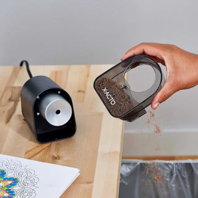 Alt view image 5 of 7 - X-ACTO XLR Electric Pencil Sharpener Black (ELM1818X)