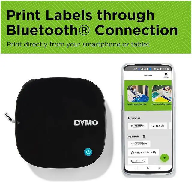 Alt view image 3 of 5 - Dymo LetraTag 200B Portable Thermal Bluetooth Label Maker Black (2179979)