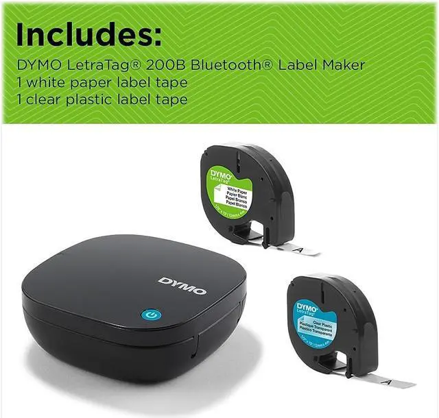 Alt view image 4 of 5 - Dymo LetraTag 200B Portable Thermal Bluetooth Label Maker Black (2179979)