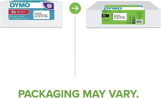 Alt view image 6 of 20 - Dymo Labels LabelWriter 4"Wx2-1/4"H 24 RL/PK White 2050769