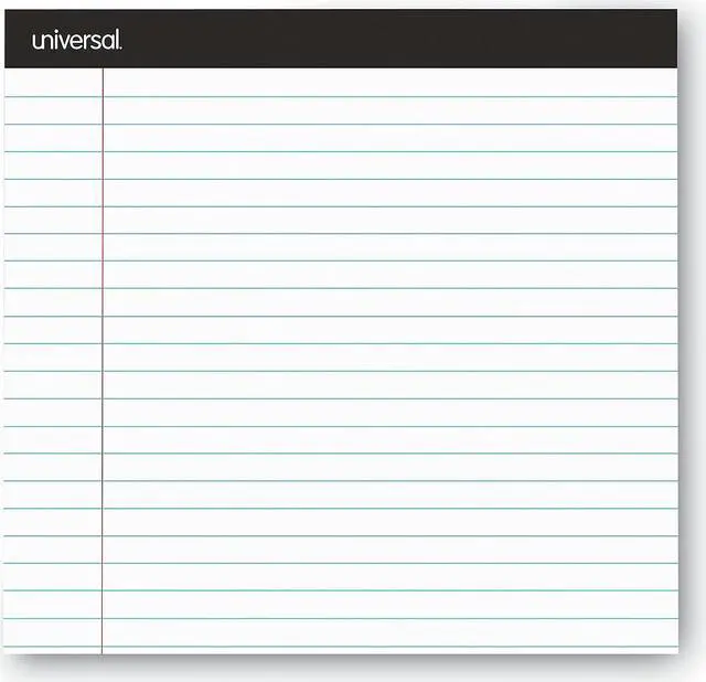 Alt view image 5 of 8 - UNIVERSAL Premium Ruled Writing Pads White 8.5 x 11.75 Legal/Wide 50 Sheets 12 Pads 30730