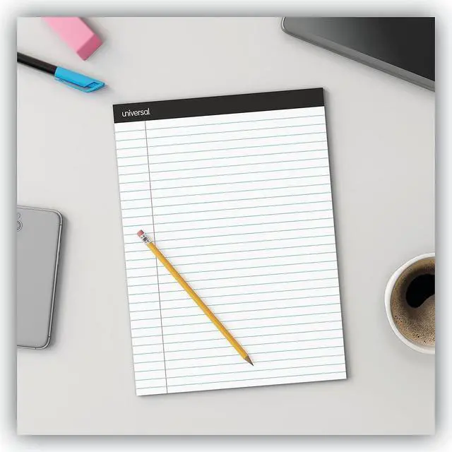 Alt view image 7 of 8 - UNIVERSAL Premium Ruled Writing Pads White 8.5 x 11.75 Legal/Wide 50 Sheets 12 Pads 30730