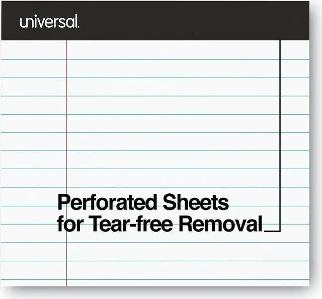 Alt view image 4 of 8 - UNIVERSAL Premium Ruled Writing Pads White 8.5 x 11.75 Legal/Wide 50 Sheets 12 Pads 30730