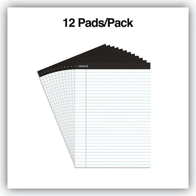 Alt view image 2 of 8 - UNIVERSAL Premium Ruled Writing Pads White 8.5 x 11.75 Legal/Wide 50 Sheets 12 Pads 30730