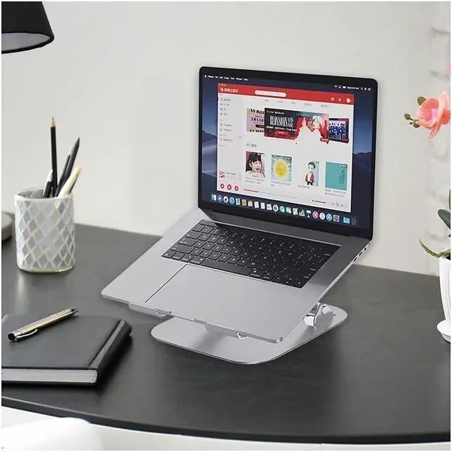 Alt view image 13 of 13 - OTM Essentials Aluminum Adjustable Laptop Riser Stand Gray (OB-A2A)
