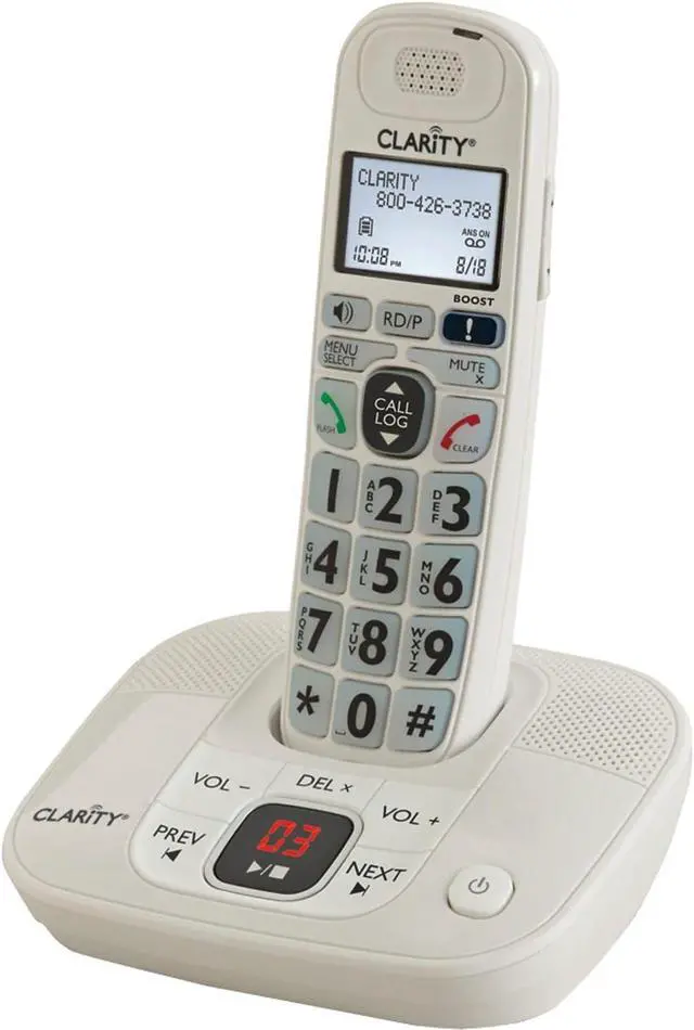 Main image of Clarity CLAR53712 Single Line Cordless Amplified Phone White
