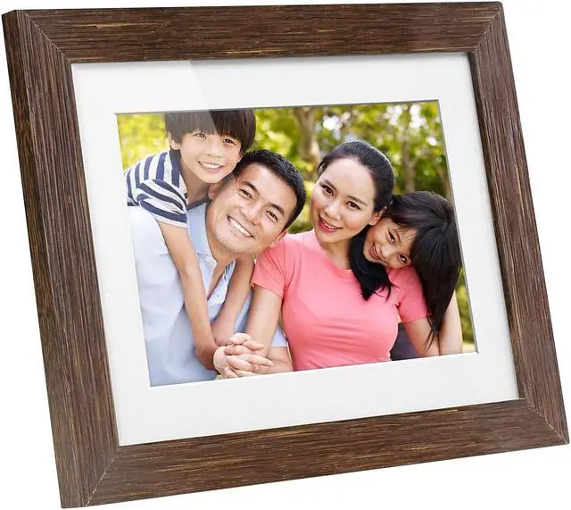 Alt view image 5 of 6 - Aluratek 8" Digital Picture Frame Brown (ADPFD08F)