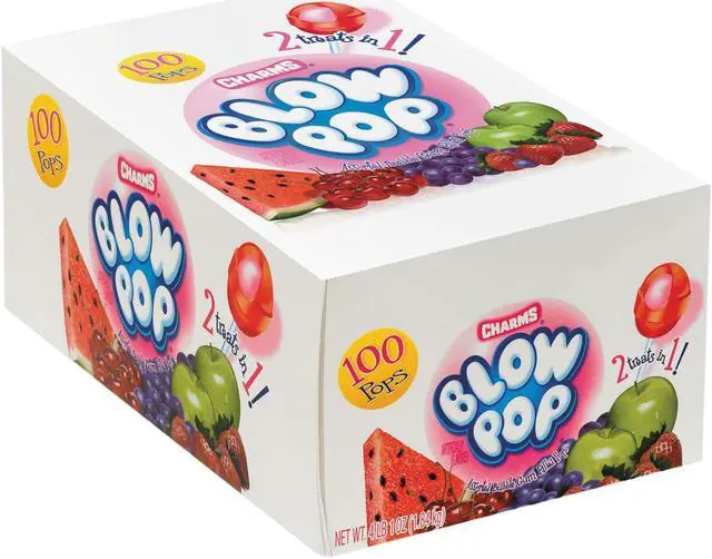 Main image of Charms Blow Pops 0.8 oz Assorted Fruity Flavors 100/Box 1034885