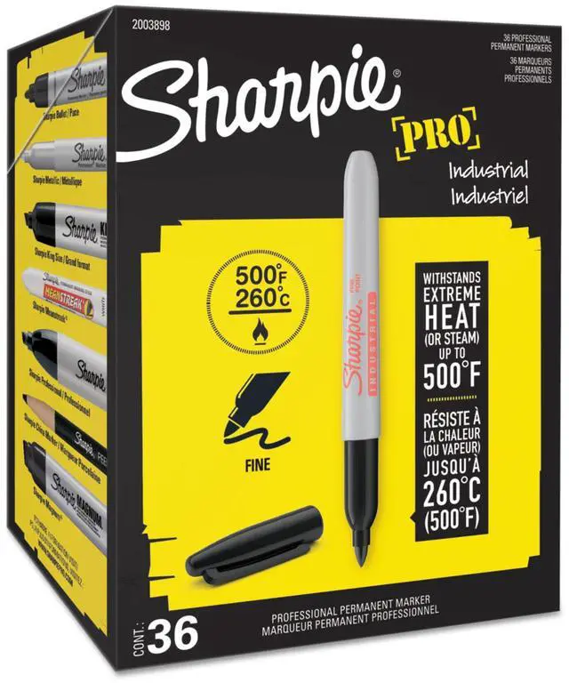 Alt view image 10 of 12 - Sanford Ink 2003898 Sharpie Industries Marker Fine, Black - Pack of 36