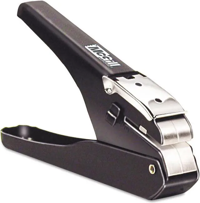 Main image of McGill Handheld Badge Punch 9/16 x 1/8 Horizontal Slot 1/8"-5/8" Reach Black/Chrome MCG16500