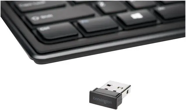 Alt view image 6 of 7 - Kensington SlimType Wireless Keyboard Black (K72344US)