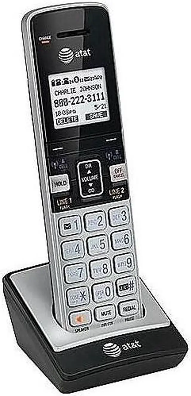 Alt view image 3 of 3 - AT&T TL86003 Handset Cordless Telephone Silver/Black 286724