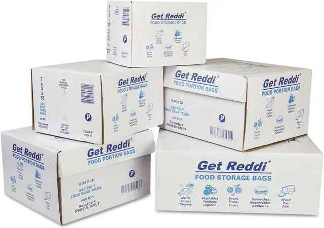 Alt view image 2 of 3 - Inteplast Group Food and Utility Bags 8 x 4 x 18 8-Quart 1.20 Mil Clear 1000/Carton PB080418XH