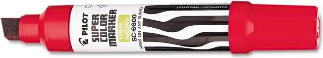 Main image of Pilot Jumbo Refillable Permanent Marker Chisel Tip Red 45300