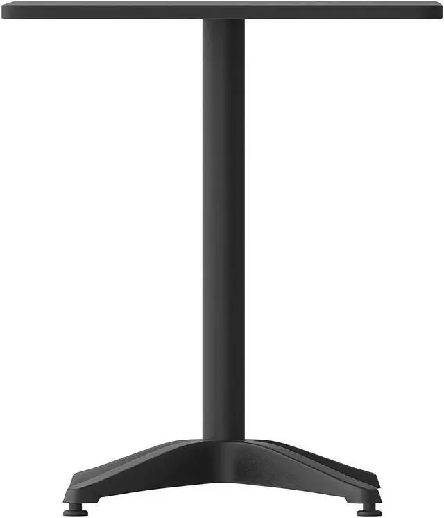 Alt view image 7 of 14 - Flash Furniture Mellie Metal Indoor-Outdoor Table with Base 23.5" Square (TLH0531BK)