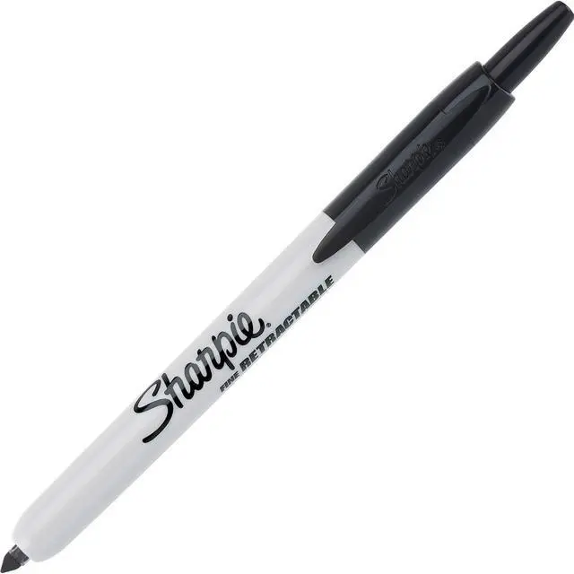 Alt view image 3 of 6 - Retractable Sharpie Marker Fine Point 12/BX Black 32701DZ