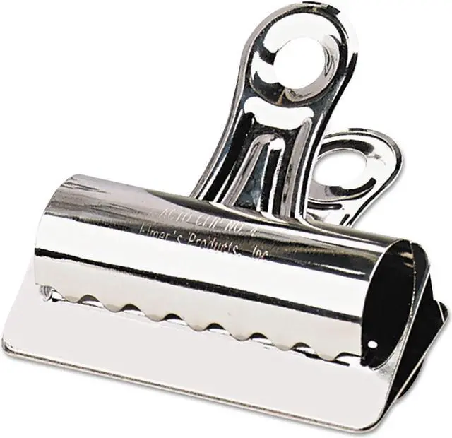 Main image of X-ACTO Bulldog Clips Steel 1" Capacity 3"w Nickel-Plated 12 per Box 2004LMR