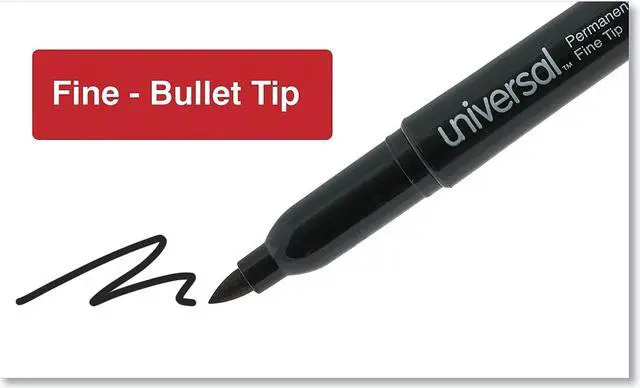 Alt view image 5 of 8 - Universal Pen-Style Permanent Marker Bullet/Fine Point Black 36/Pack 07070
