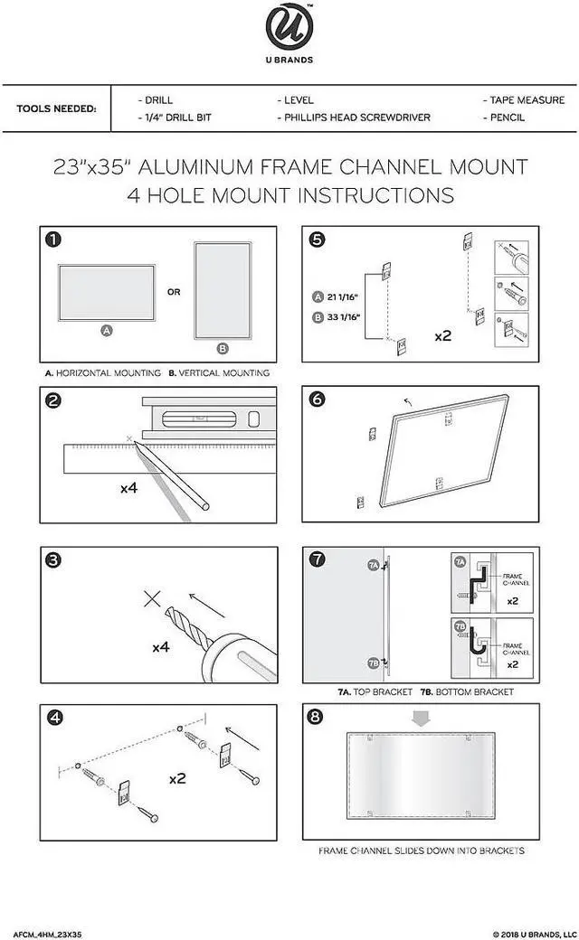Alt view image 4 of 11 - U Brands PINIT Magnetic Dry-Erase Calendar Whiteboard Aluminum Frame 2' x 3' (2901U00-01) 2901U0001