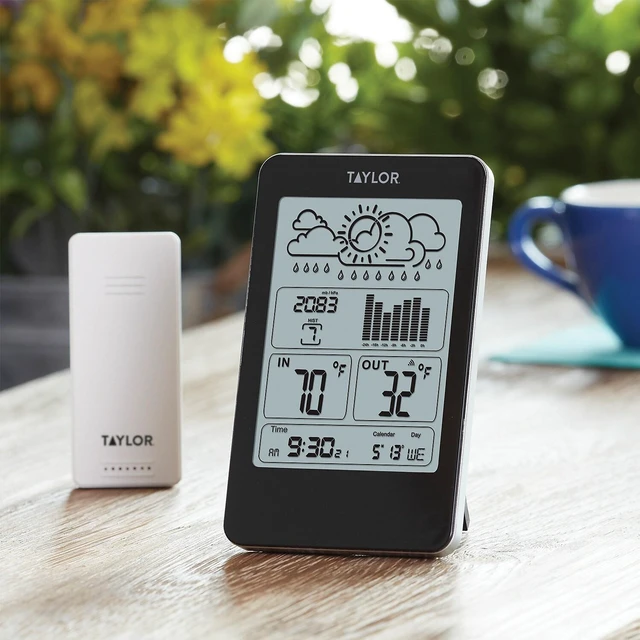 Alt view image 4 of 4 - Taylor Indoor/outdoor Digital Thermometer w/Barometer & Timer TAP1733