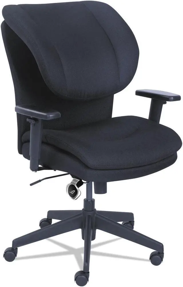 Alt view image 3 of 7 - SertaPedic Cosset Ergonomic Task Chair Black 48967A