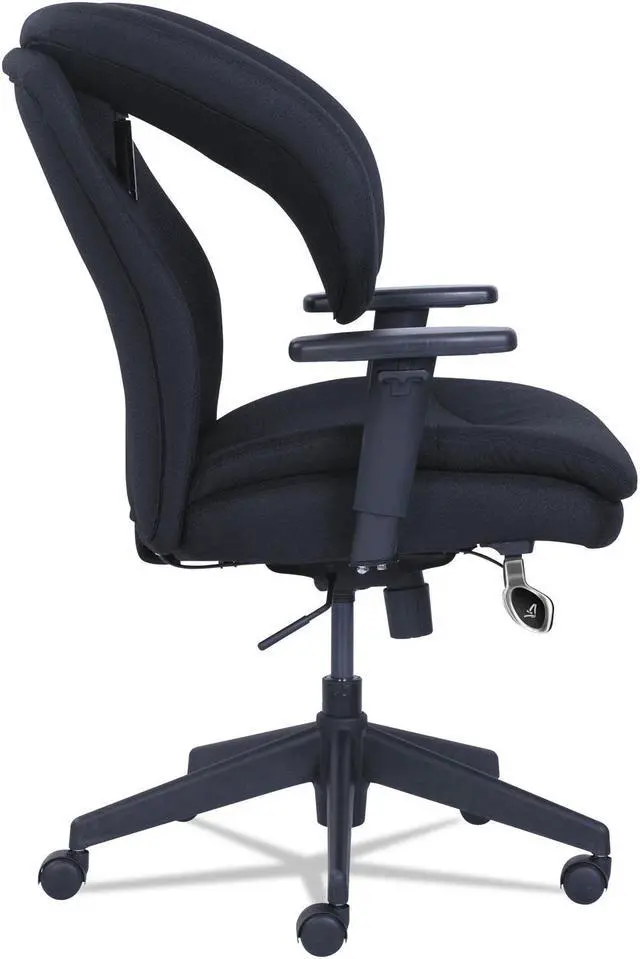 Alt view image 5 of 7 - SertaPedic Cosset Ergonomic Task Chair Black 48967A
