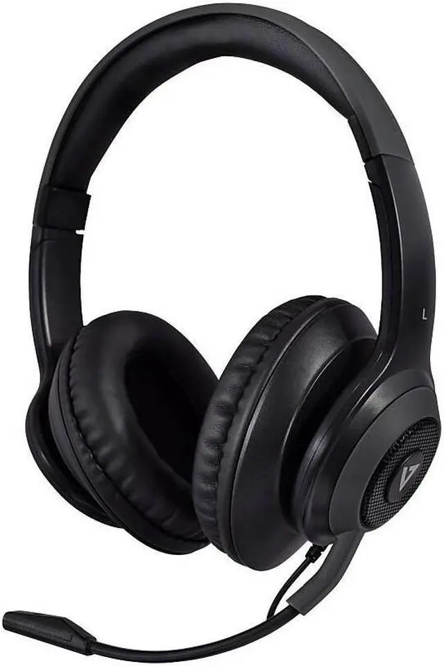 Alt view image 5 of 7 - V7 Noise Canceling Stereo Headset Over-the-Head Black/Gray (HC701)