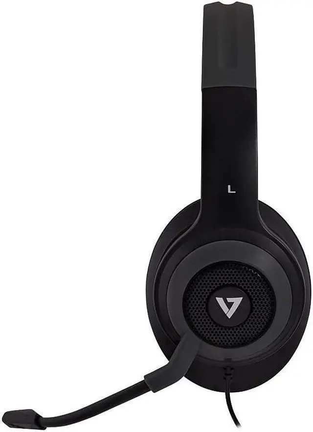 Alt view image 4 of 7 - V7 Noise Canceling Stereo Headset Over-the-Head Black/Gray (HC701)