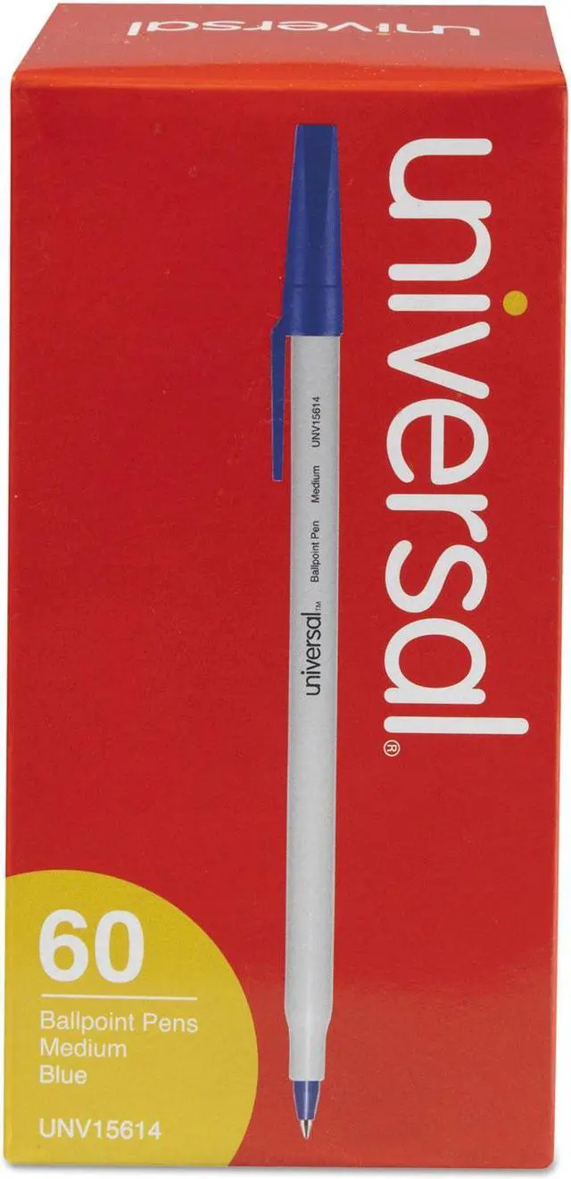 Main image of UNIVERSAL Economy Ballpoint Stick Oil-Based Pen Blue Ink Medium 60/Pack 15614