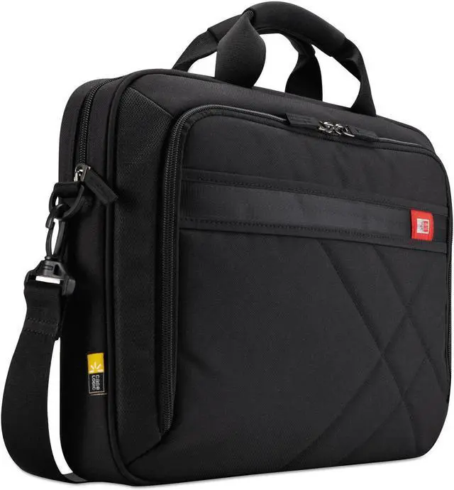 Main image of Case Logic Diamond 17" Laptop Briefcase 17.3" x 3.2" x 12.5" Black 3201434