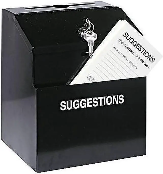 Alt view image 2 of 2 - Vertiflex Locking Steel Suggestion Box Black VRT-50085