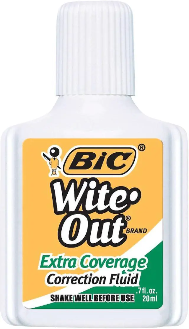 Alt view image 4 of 4 - BIC Wite-Out Extra Coverage Correction Fluid White (50624) 521880