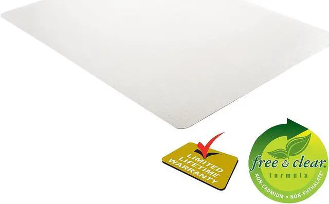 Alt view image 6 of 15 - deflecto EconoMat Rectangle 46" x 60" Studded Low Pile Clear CM11442FCOM