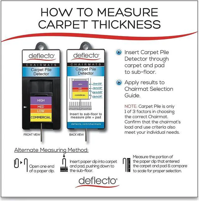 Alt view image 4 of 15 - deflecto EconoMat Rectangle 46" x 60" Studded Low Pile Clear CM11442FCOM