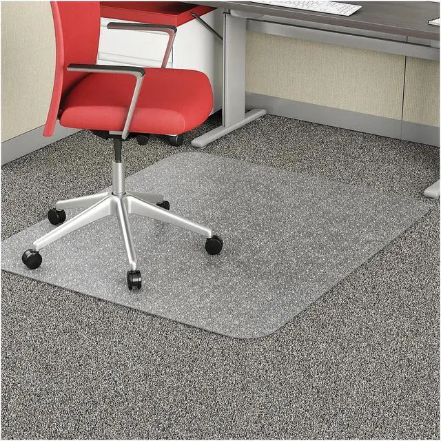 Alt view image 2 of 15 - deflecto EconoMat Rectangle 46" x 60" Studded Low Pile Clear CM11442FCOM