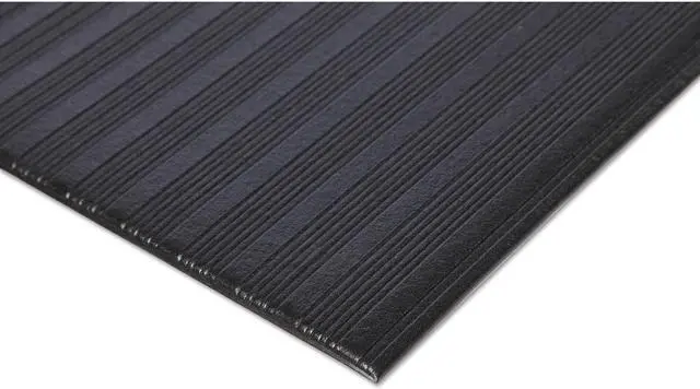 Alt view image 2 of 5 - Crown Matting Technology Ribbed Vinyl Anti-Fatigue Mat 24 x 36 Black FL2436BK