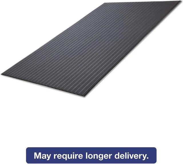 Alt view image 3 of 5 - Crown Matting Technology Ribbed Vinyl Anti-Fatigue Mat 24 x 36 Black FL2436BK