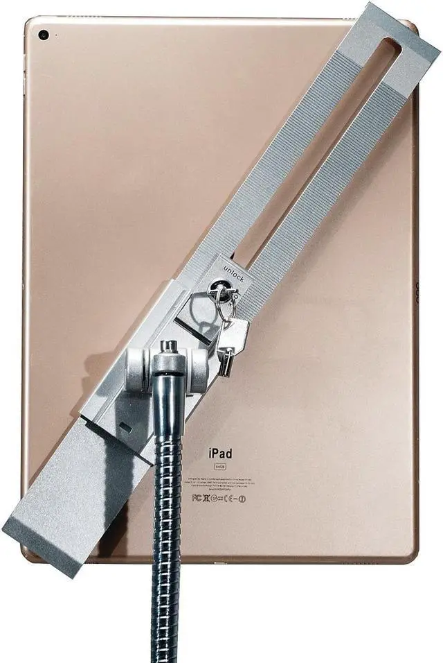 Alt view image 5 of 13 - CTA Digital Digital Heavy-Duty Security Gooseneck Floor Stand-iPad/Tab (PAD-SHFS) CTAPADSHFS