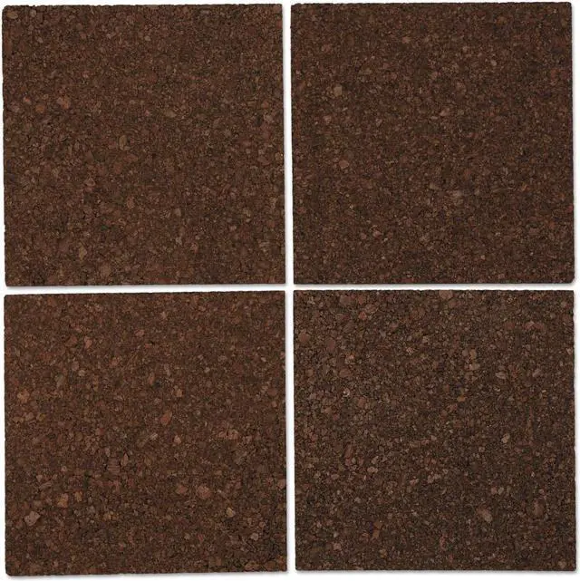 Alt view image 3 of 6 - UNIVERSAL Cork Tile Panels Dark Brown 12 x 12 4/Pack 43403