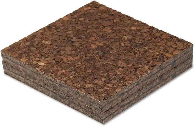 Alt view image 5 of 6 - UNIVERSAL Cork Tile Panels Dark Brown 12 x 12 4/Pack 43403