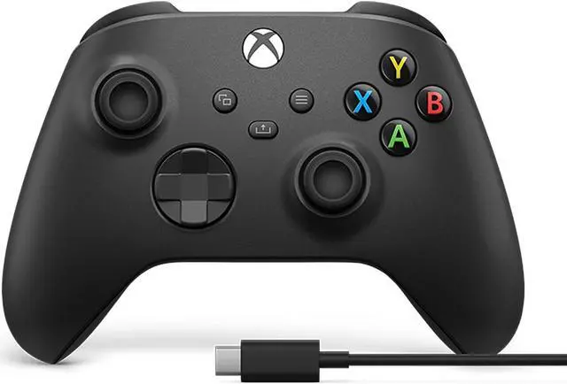 Alt view image 2 of 6 - Microsoft Xbox Wireless Controller + USB Type-C Cable Carbon Black (1V8-00001) 1V800001
