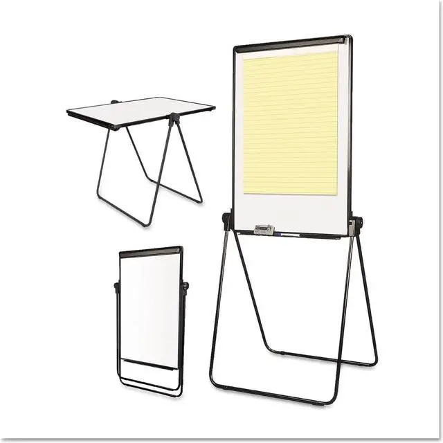 Alt view image 4 of 4 - MasterVision Folds-to-a-Table Melamine Easel 28 1/2 x 37 1/2 White Steel/Laminate EA14000583MV
