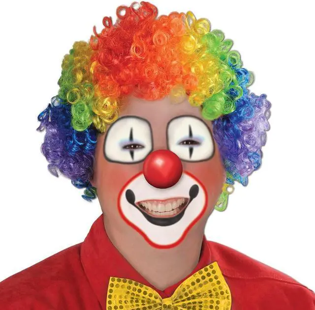Main image of Beistle Adjustable Clown Wig; Rainbow 60273