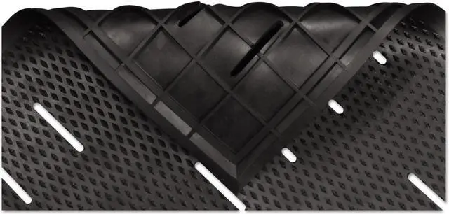 Alt view image 5 of 5 - Guardian Free Flow Comfort Utility Floor Mat 36 x 48 Black 34030401